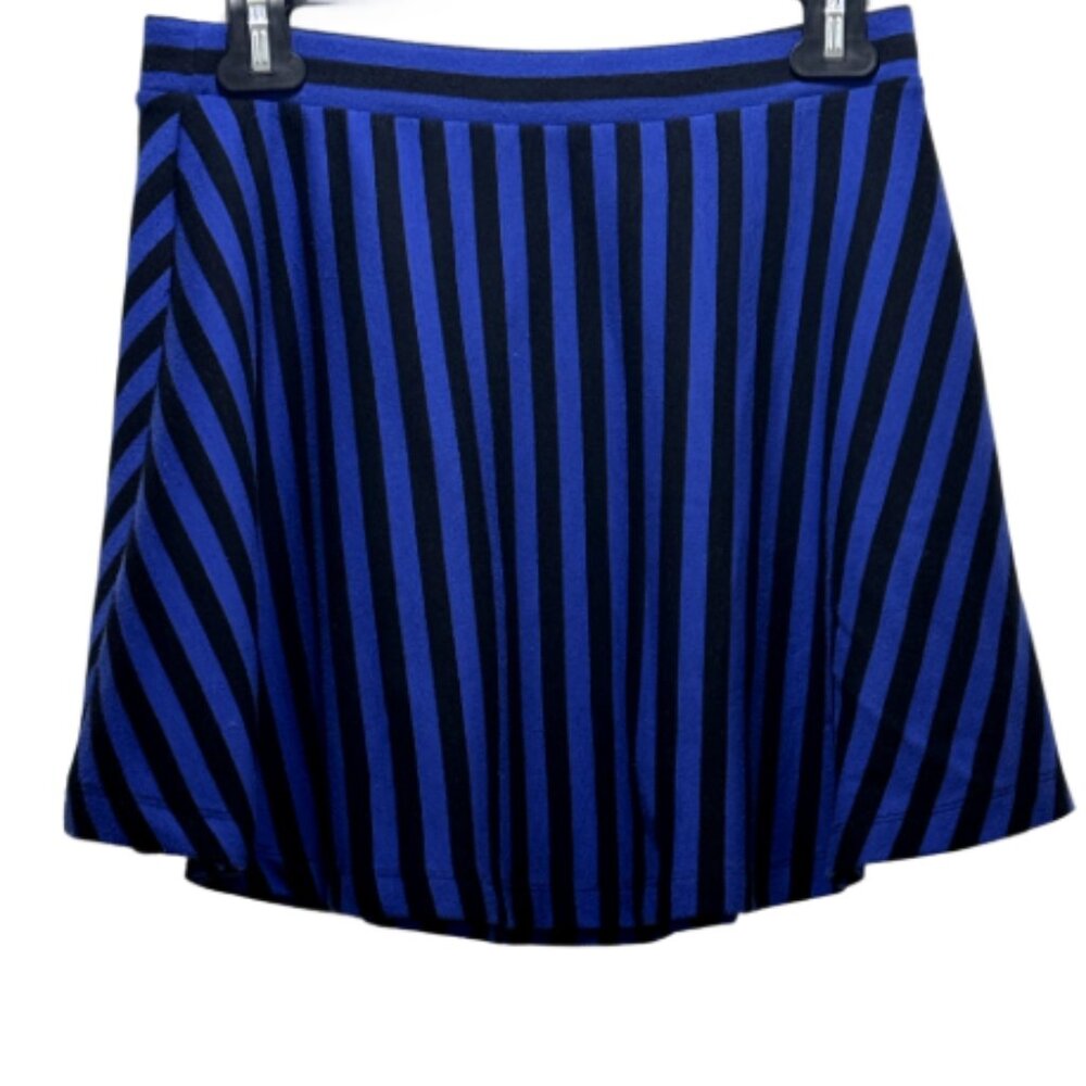 Blue and Black Striped Skirt Size M